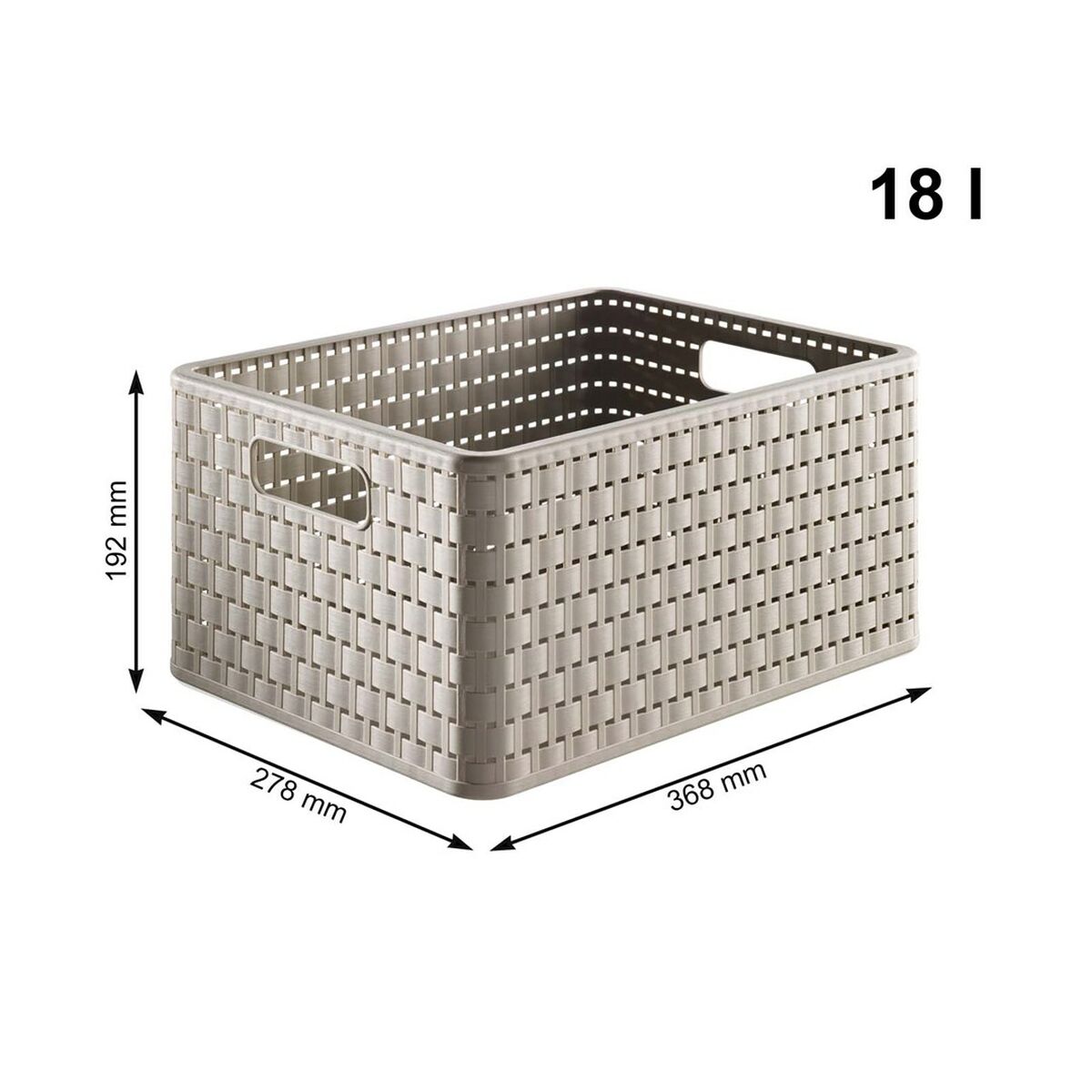 Hyller Rotho Country Antrasitt polypropylen Plast